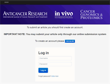 Tablet Screenshot of iiar-submissions.com